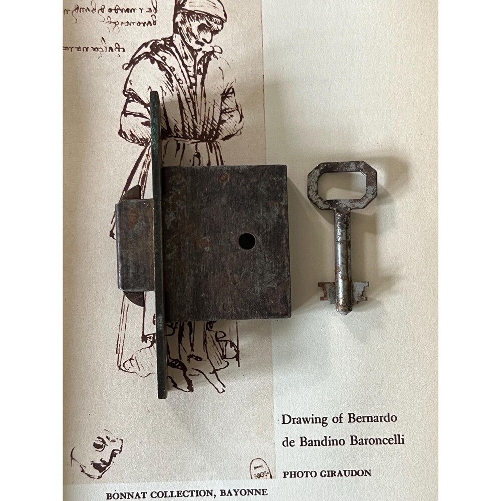 Antique Wrought Iron Lock and Key